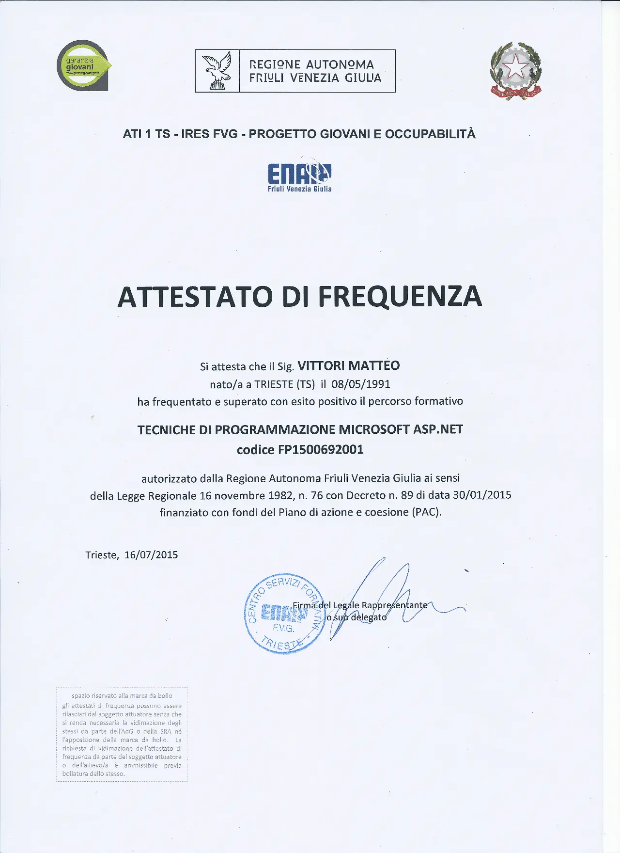 Certificate 8